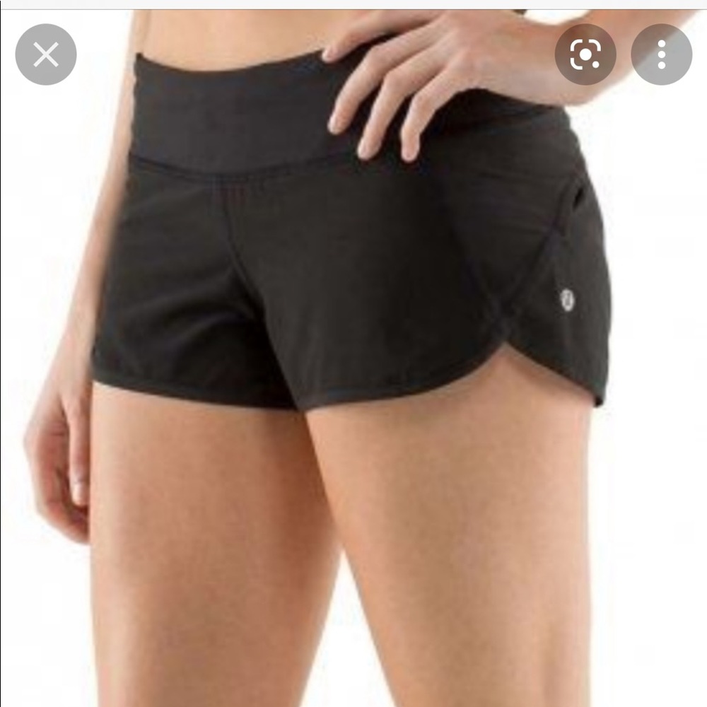 Lululemon black size 4 speed shorts